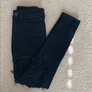 American Eagle ripped black skinny jeans